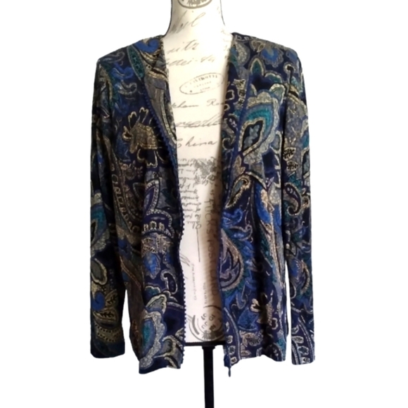 4/$20 Tanjay  Paisley Print Full Zip Lightweight Jacket - Picture 4 of 10